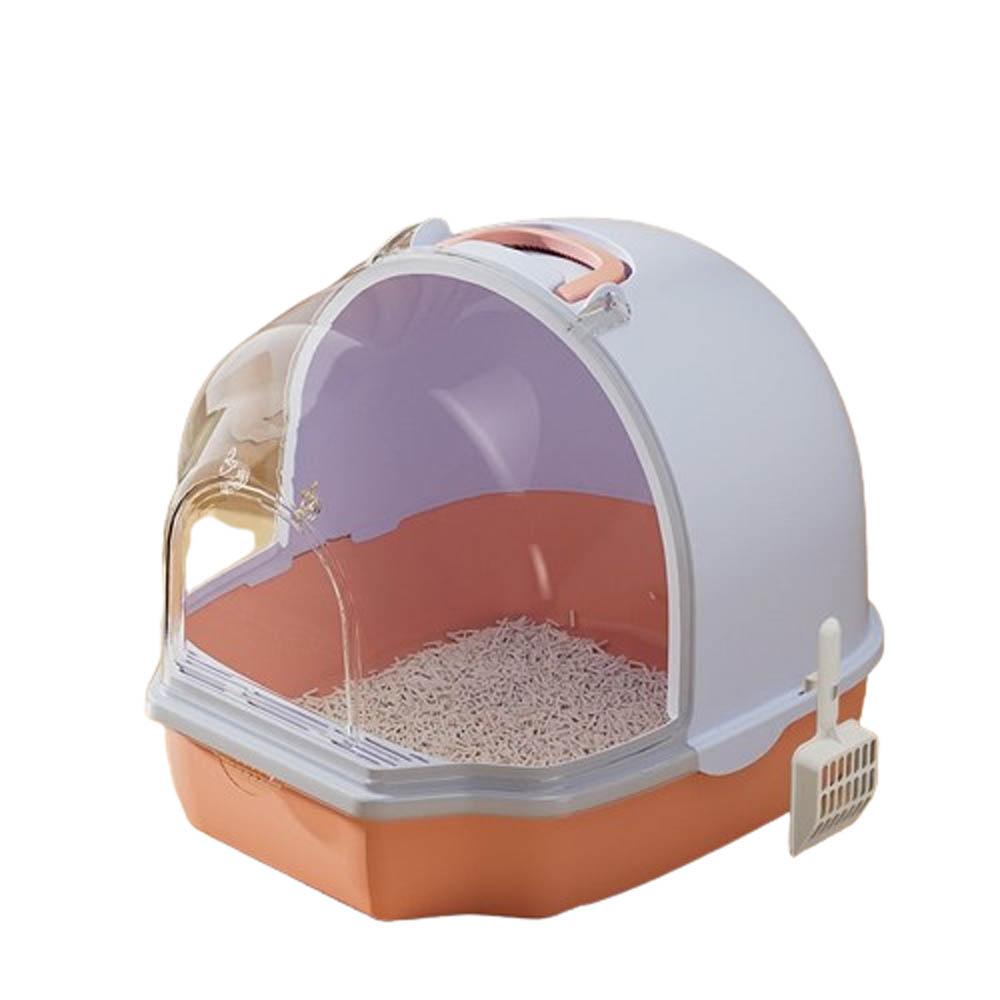 Hocc - Cat Sandbox Dome-shaped - Pink (19.7 X 16.5 X 15.7 Inches)
