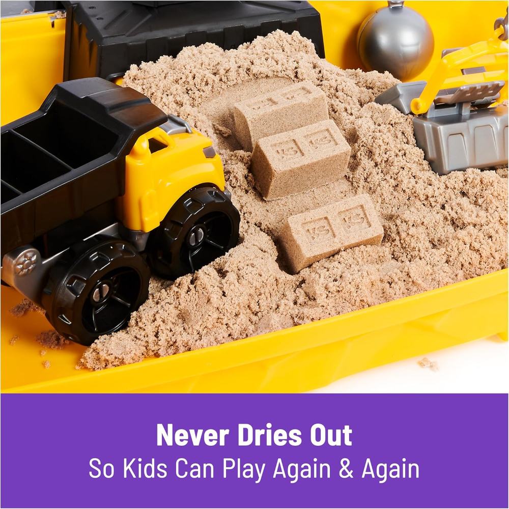 Kinetic Sand Construction Folding Sandbox - 2lbs Sensory Play Set for Kids