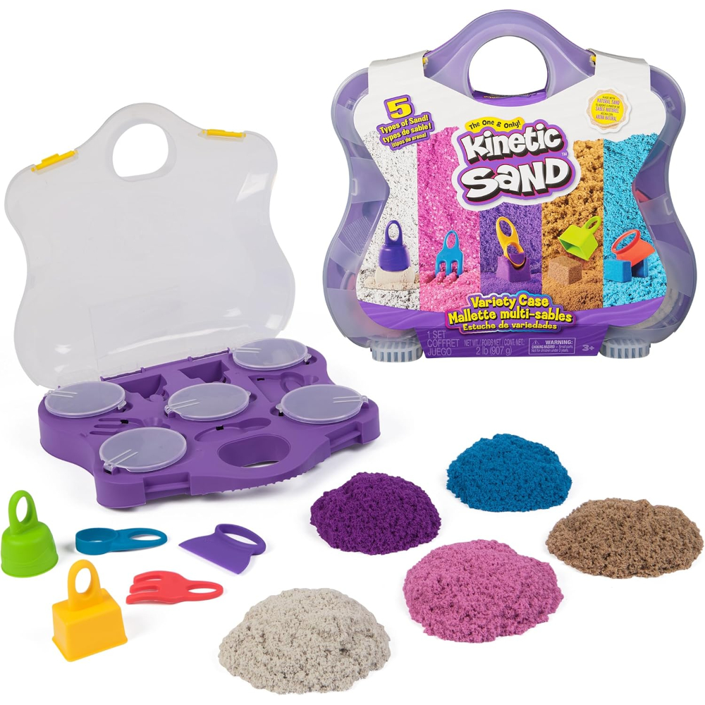 Kinetic Sand Variety Case - Multi-Color Sensory Play Kit for Kids