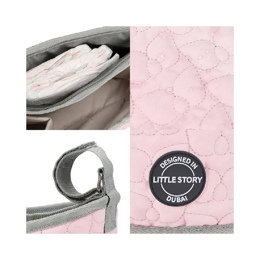Little Story Premium Stroller Bag - Quilted - Pink