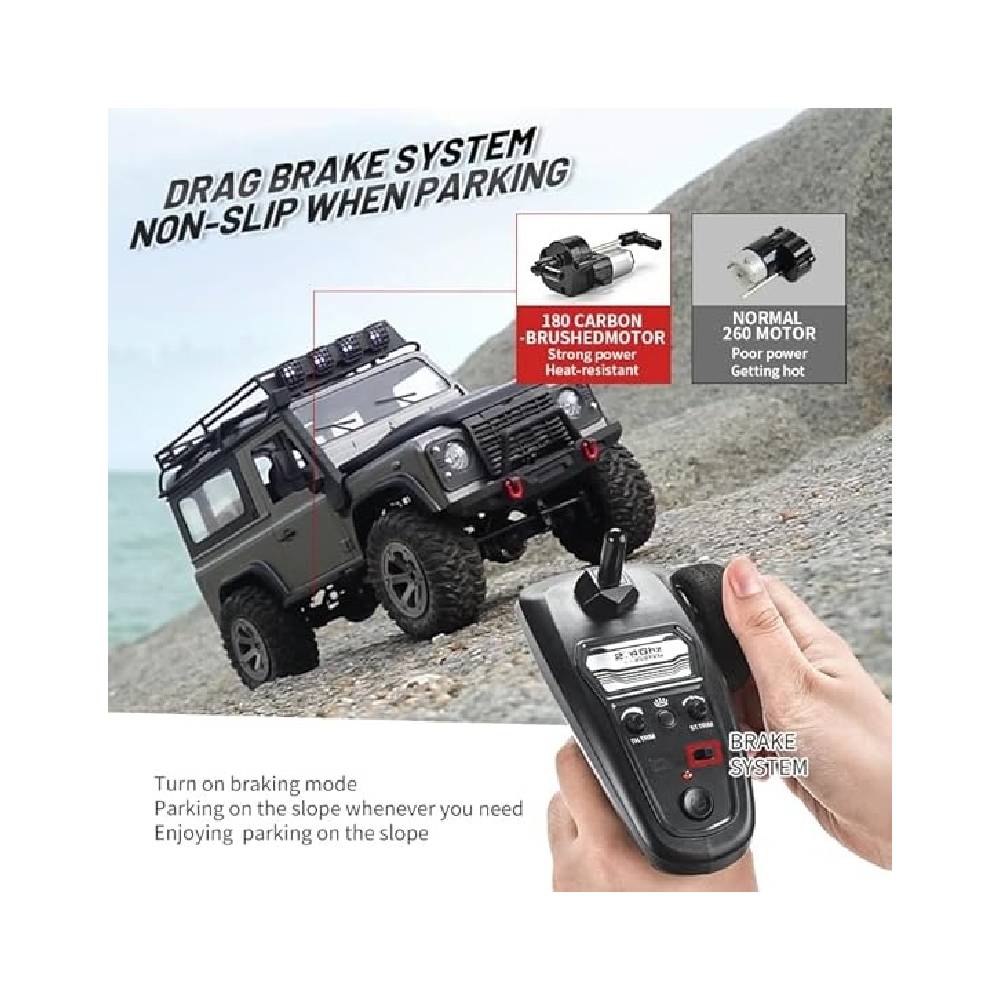 MyToys FY003-5A 2.4G Full Scale 4WD Climbing Car – Upgraded Lighting, Off-Road RC Jeep, Remote Control Rock Crawler