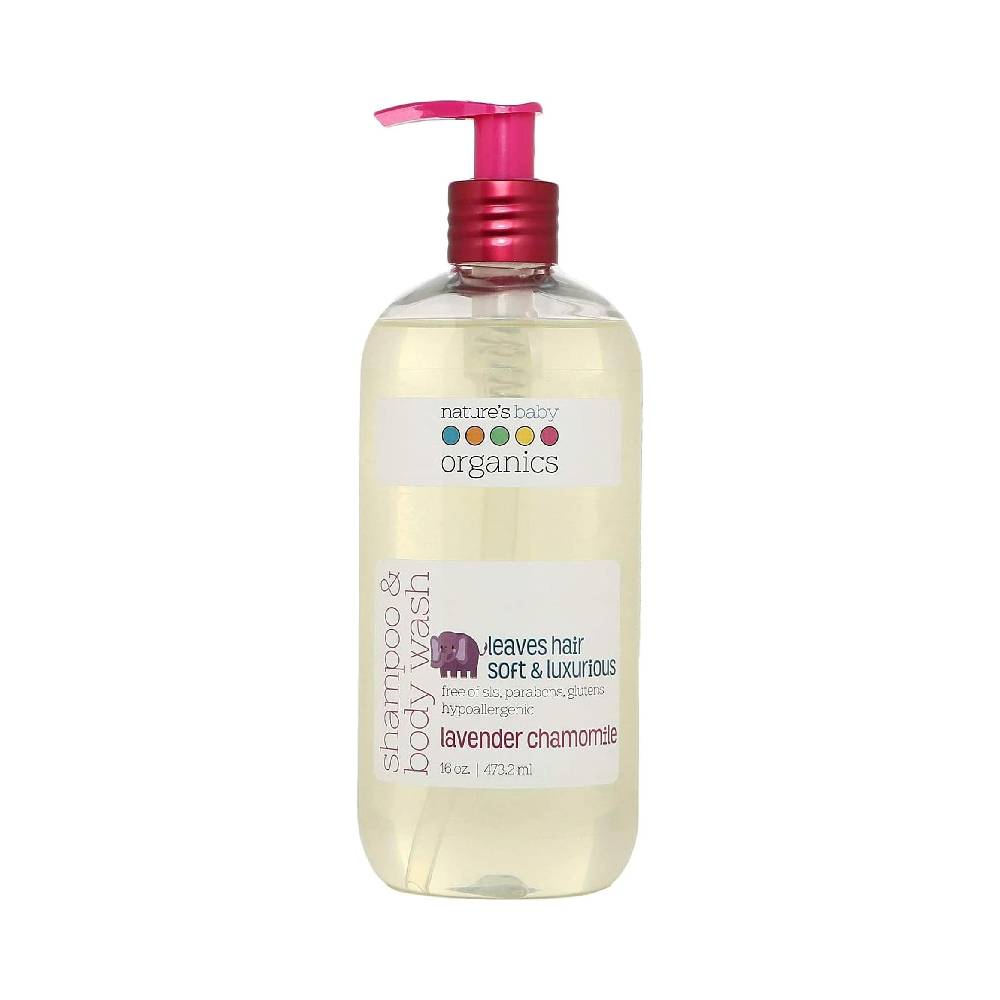 Nature's Baby Organics Shampoo and Body Wash - Lavender Chamomile 16 oz