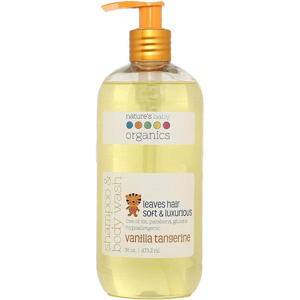 Nature's Baby Organics Shampoo and Body Wash - Vanilla Tangerine 16 oz