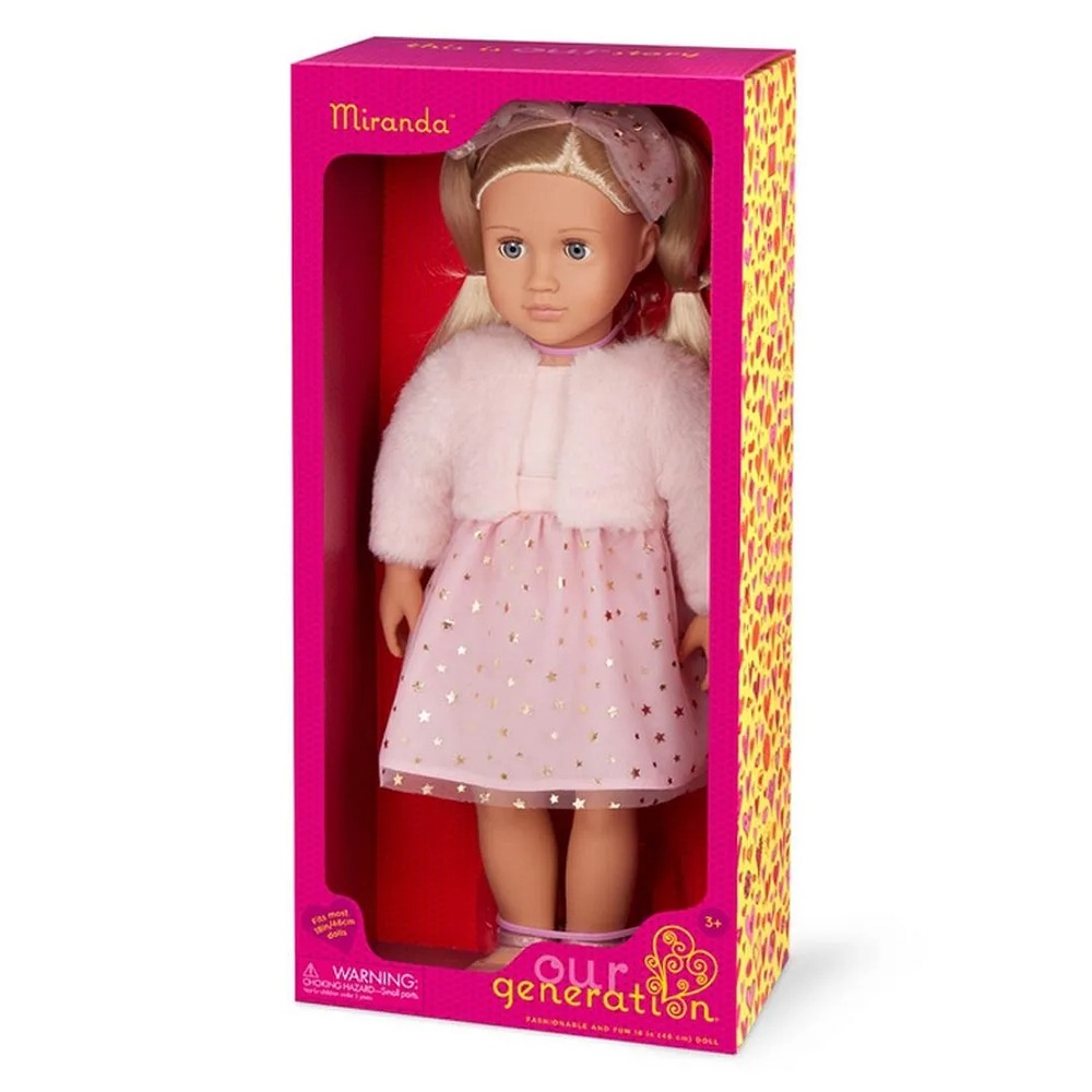 Our Generation - Doll with Pink Holiday Dress, Miranda