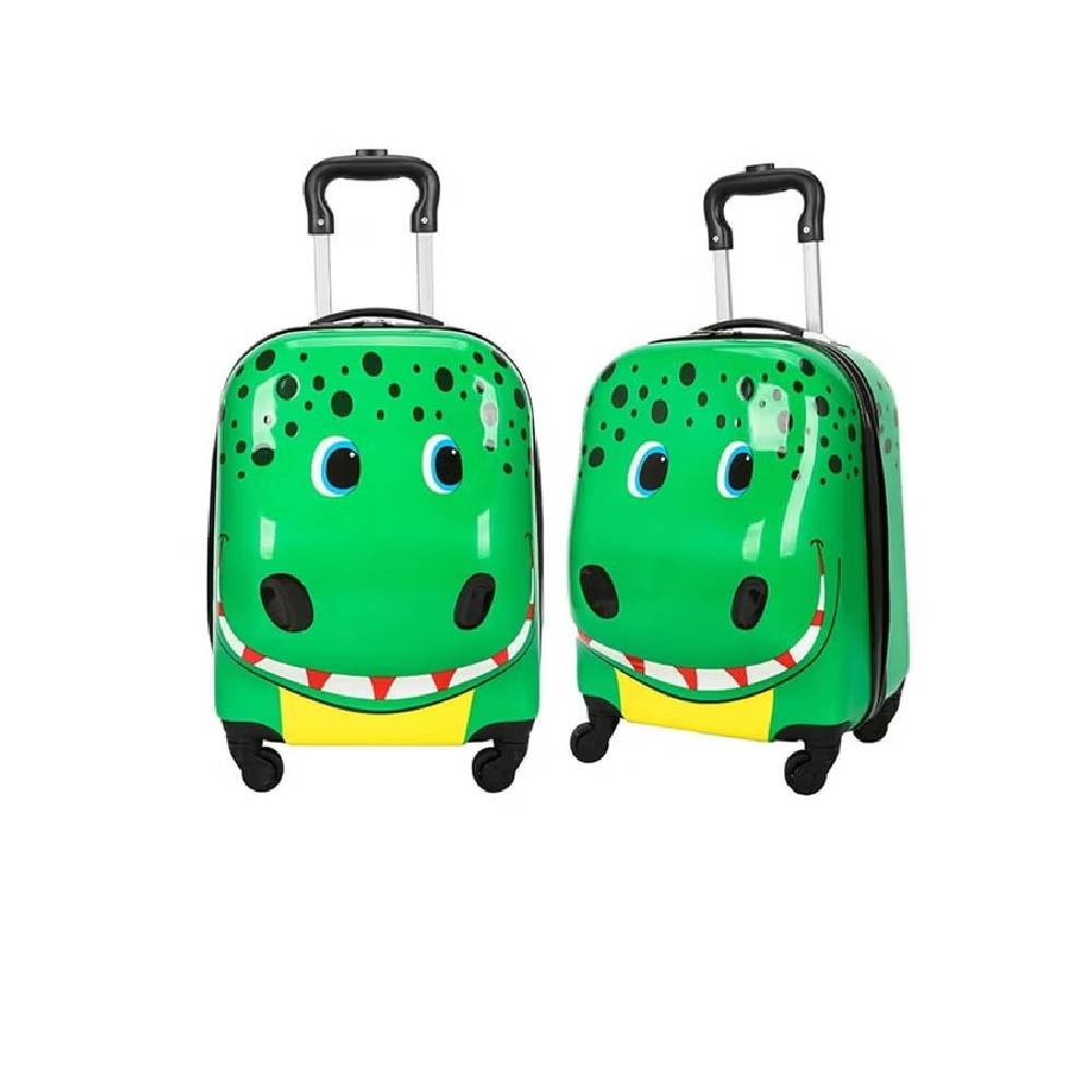PEEKABOO 18-Inch Kids Luggage with Spinner Wheels - Crocodile Design