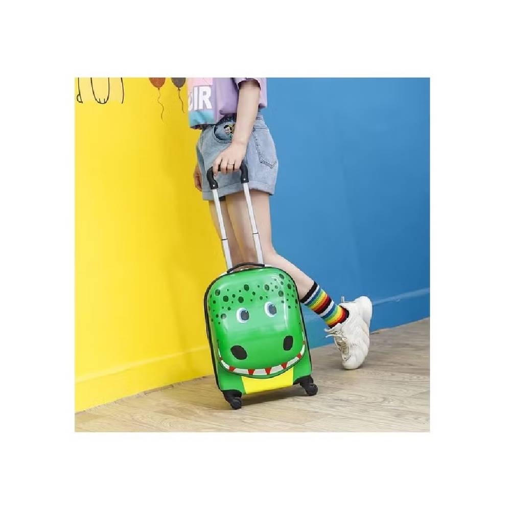 PEEKABOO 18-Inch Kids Luggage with Spinner Wheels - Crocodile Design