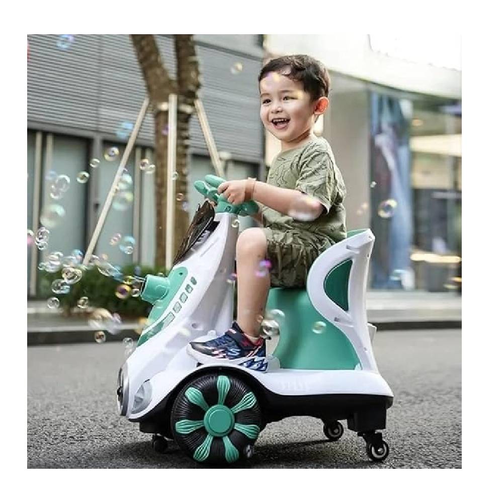 VIP STARS 6V 4A Dual Drive Kids Ride On Car With Automatic Bubble Function, 1 Piece Assorted