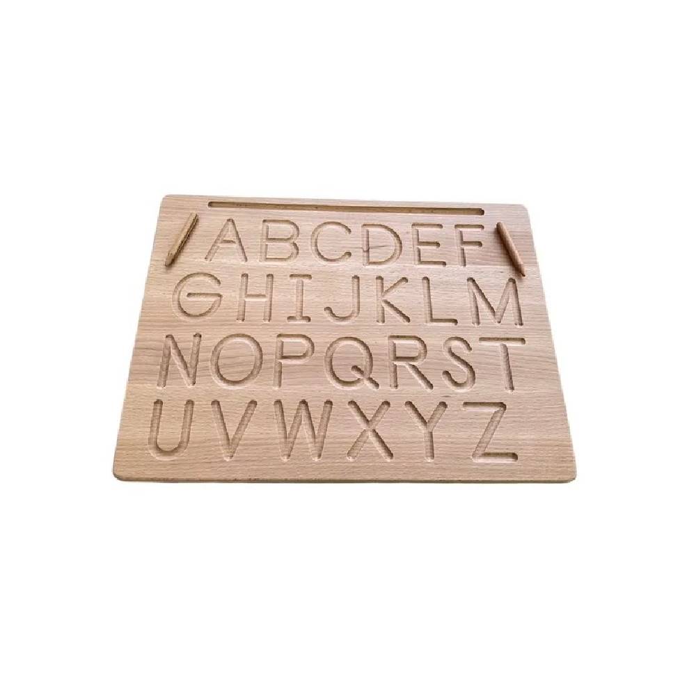 Edu Fun - Alphabet Board - Natural - 3 Pcs - Capital