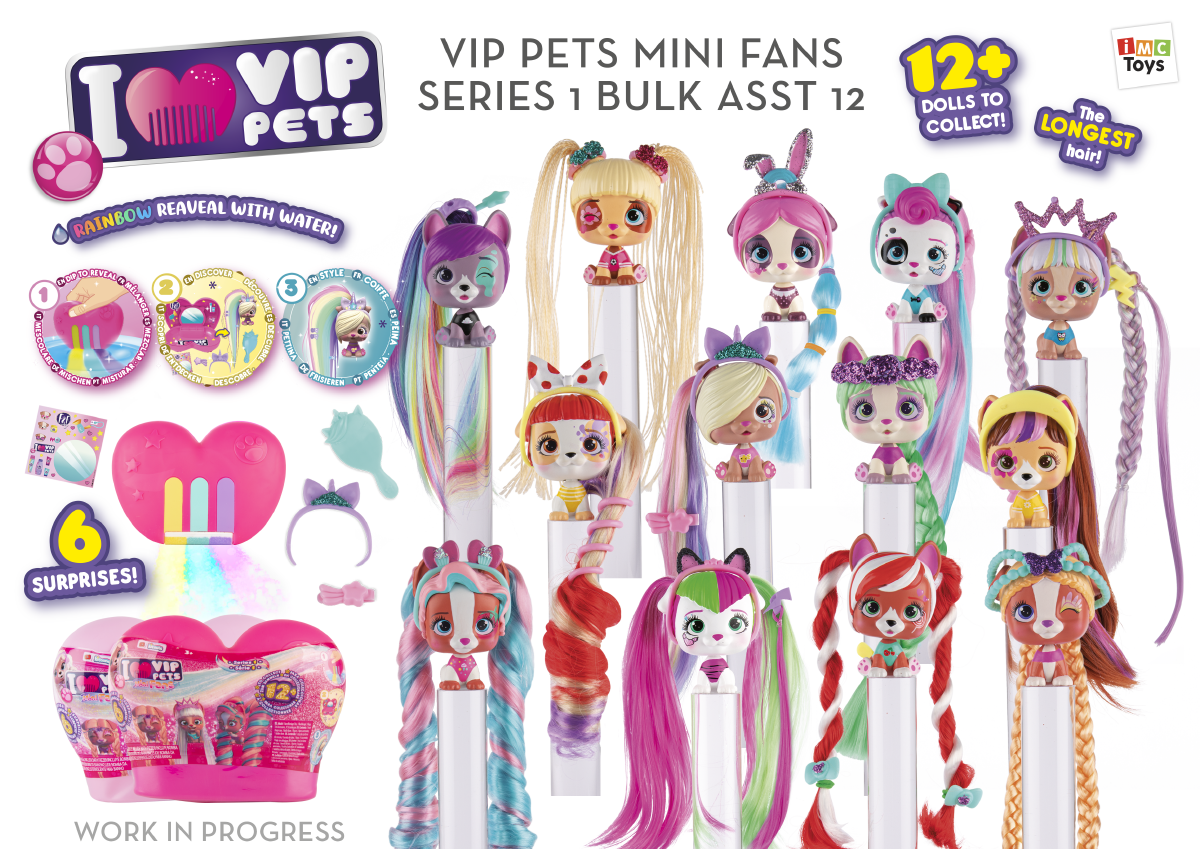 VIP Pets - Mini Fans - 12 surprise assorted dolls - Girls- Babystore.ae