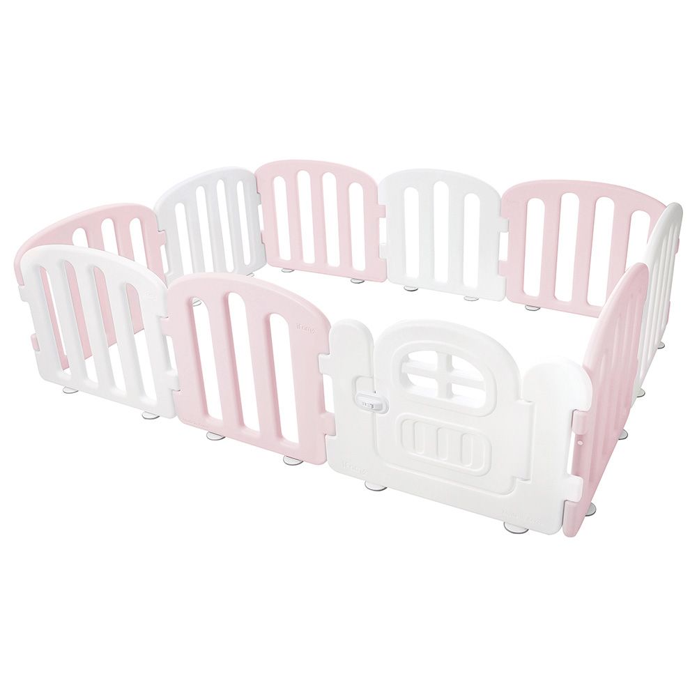 White and grey playpen top