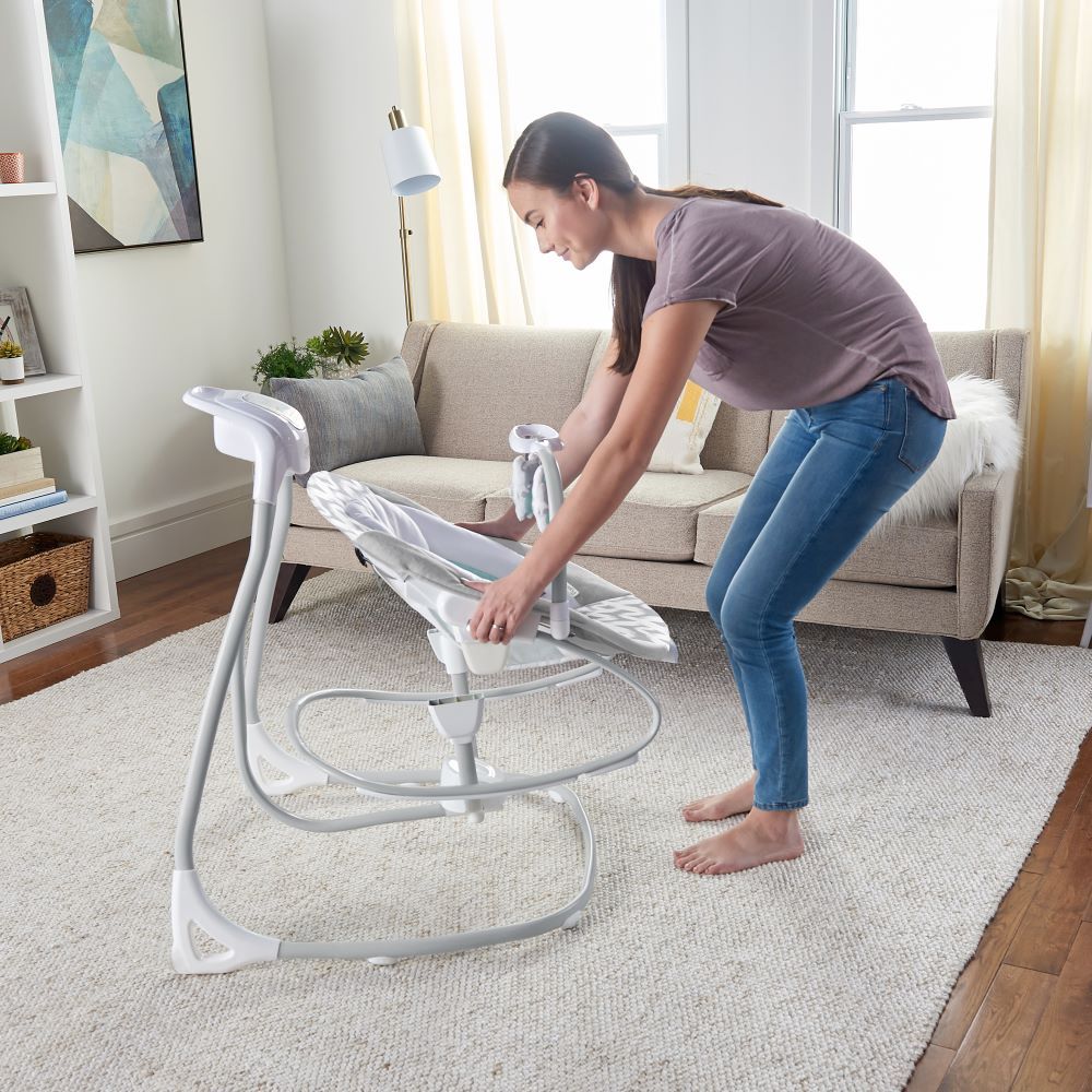 Ingenuity Simple Comfort Cradling Swing & Rocker Raylan Babystore.ae