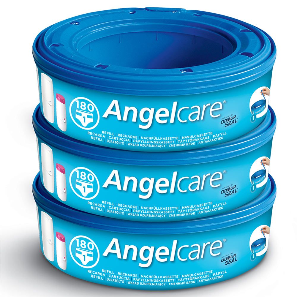 Angelcare - Nappy Disposal System - Refill Cassettes - 3 Pack- Babystore.ae