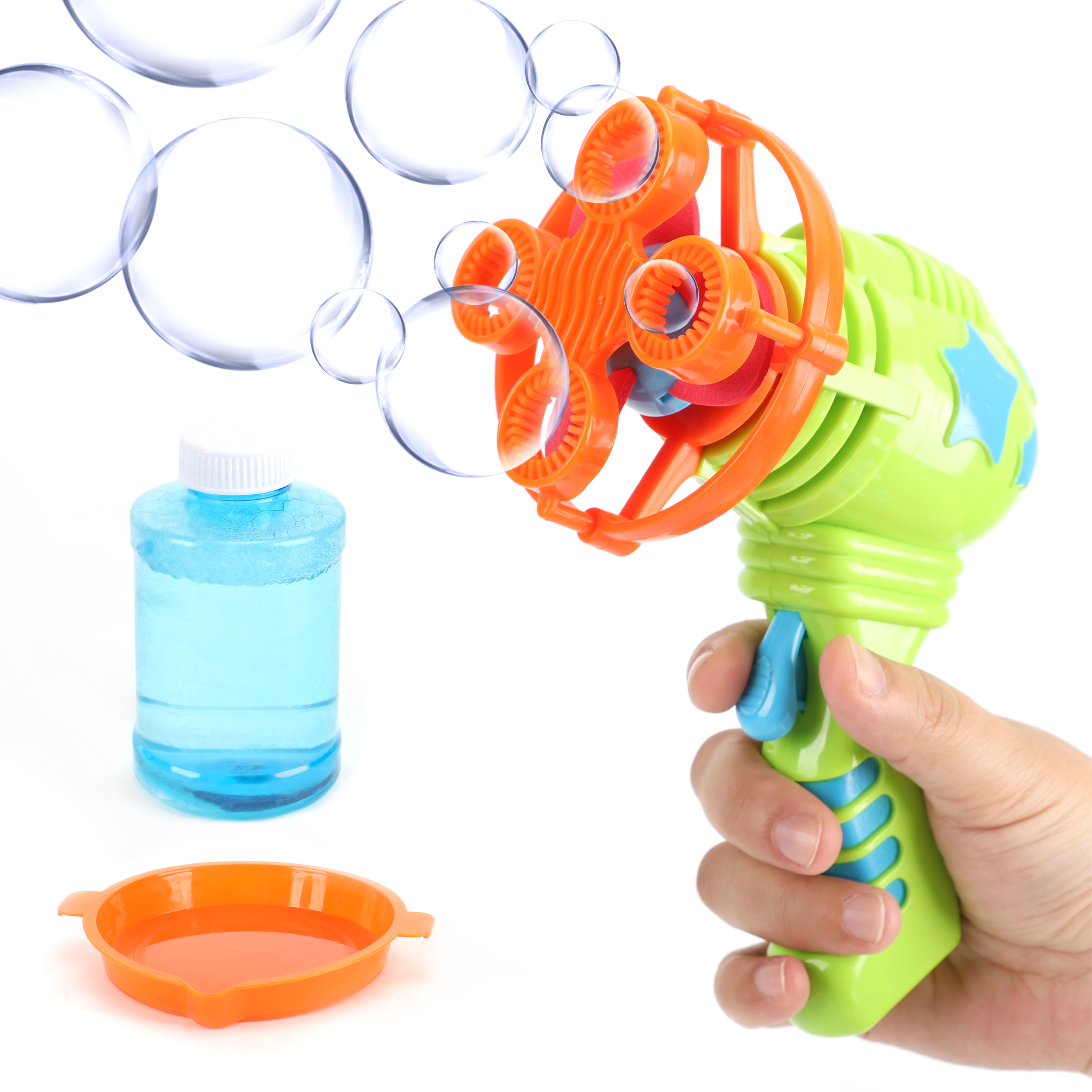 Moon - Storm Bubble Gun Toy, Blowing Bubble Maker - Green- Babystore.ae