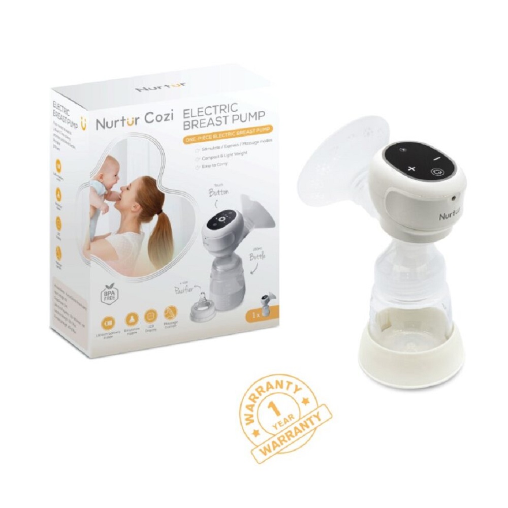 Nurtur Electric Breast Pump White, 180ml, Pack of 1