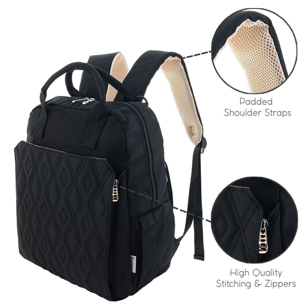 Bumble & Bird - Multifunctional Diaper Backpack - Black