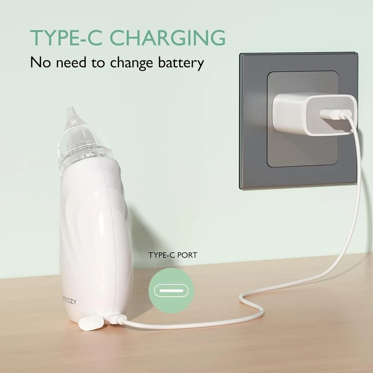 Momcozy Baby Nasal Aspirato Electrical Rechargeable with Light and Music