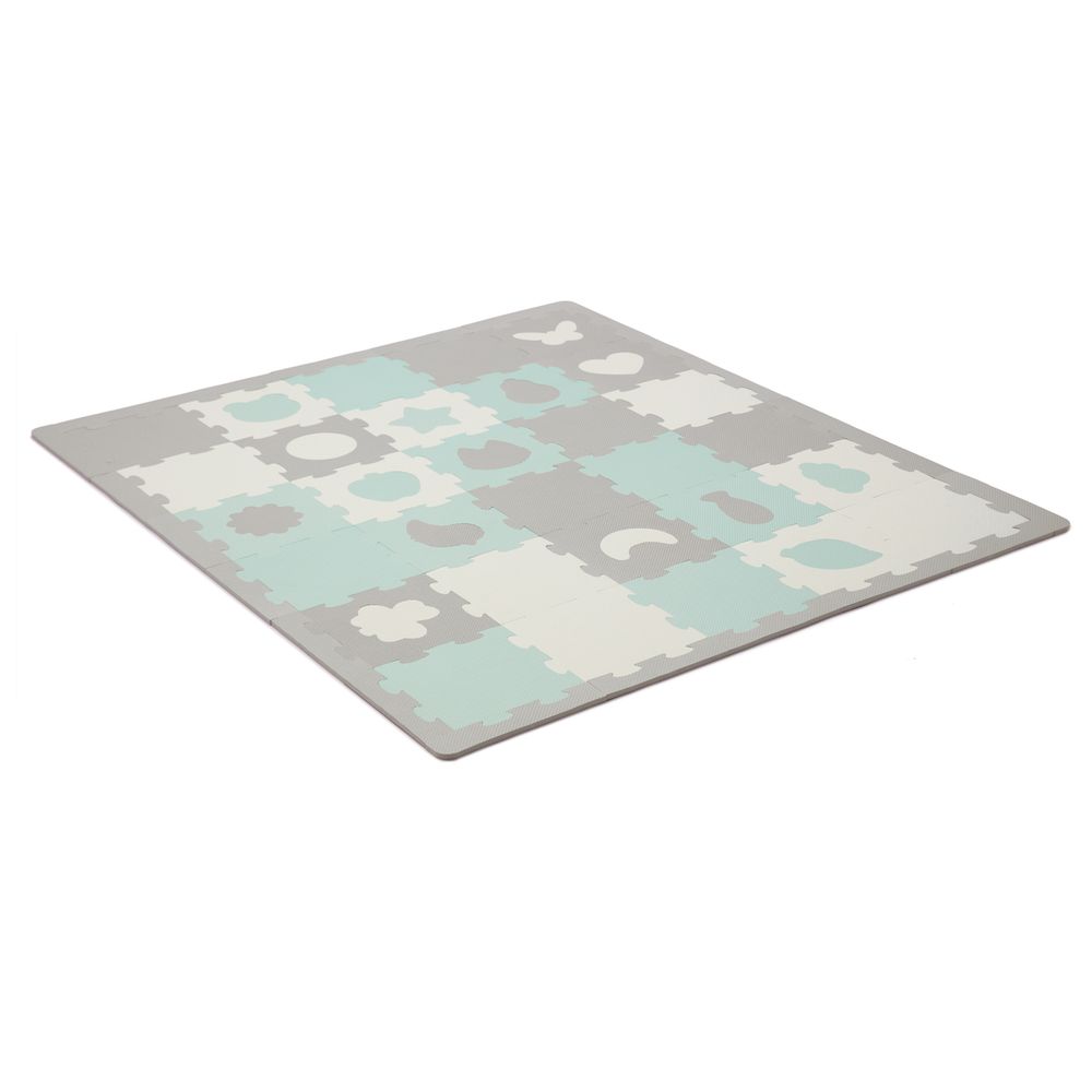 Kinderkraft - Puzzle Luno Shapes Mat 30pcs - Mint