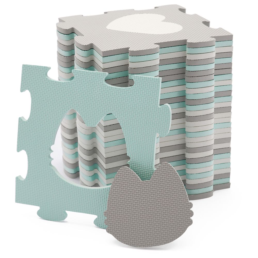 Kinderkraft - Puzzle Luno Shapes Mat 30pcs - Mint