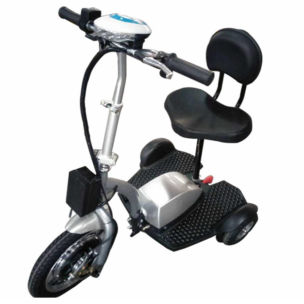 Megawheels - 36V Electric Foldable Scooter W/ Backrest - Silver