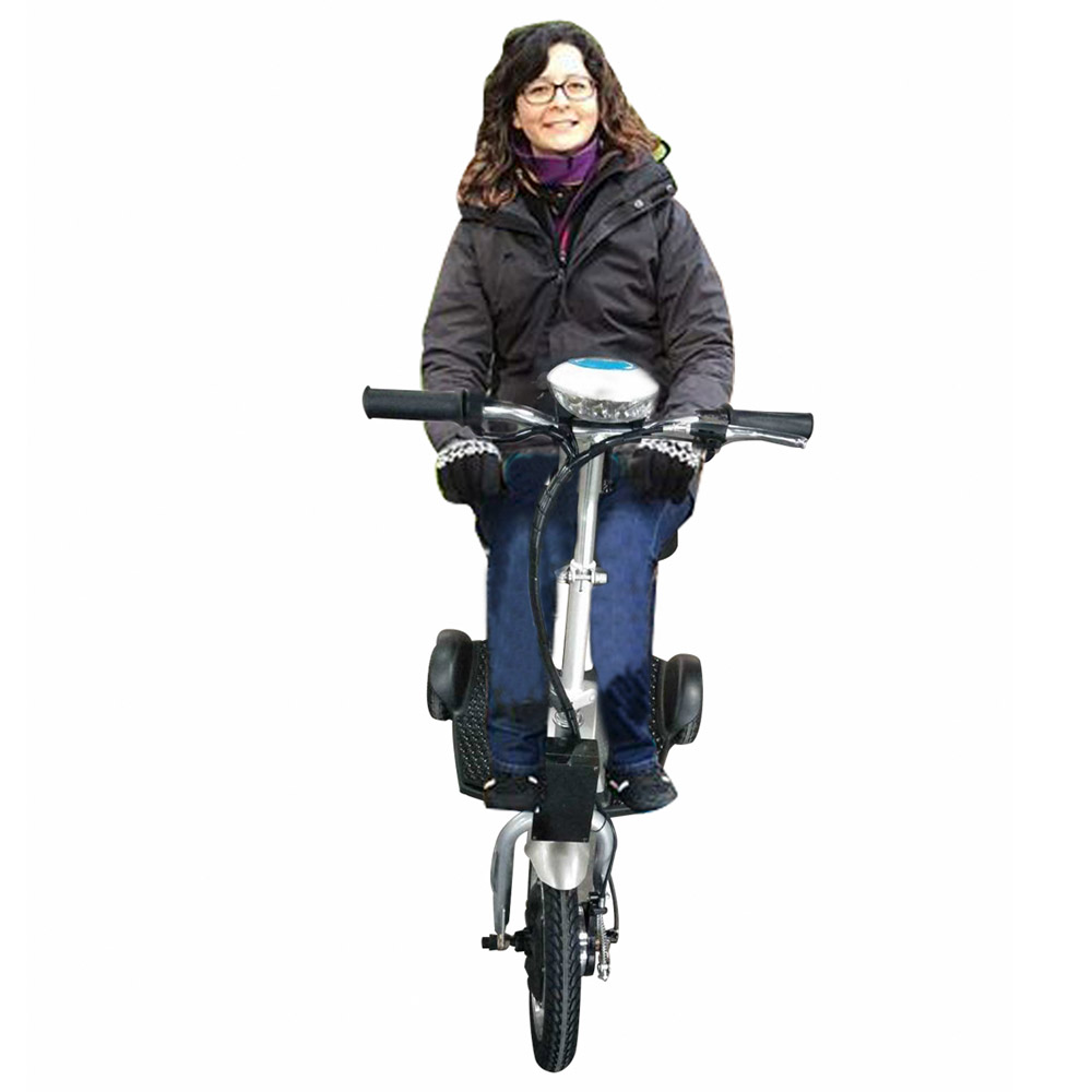Megawheels - 36V Electric Foldable Scooter W/ Backrest - Silver