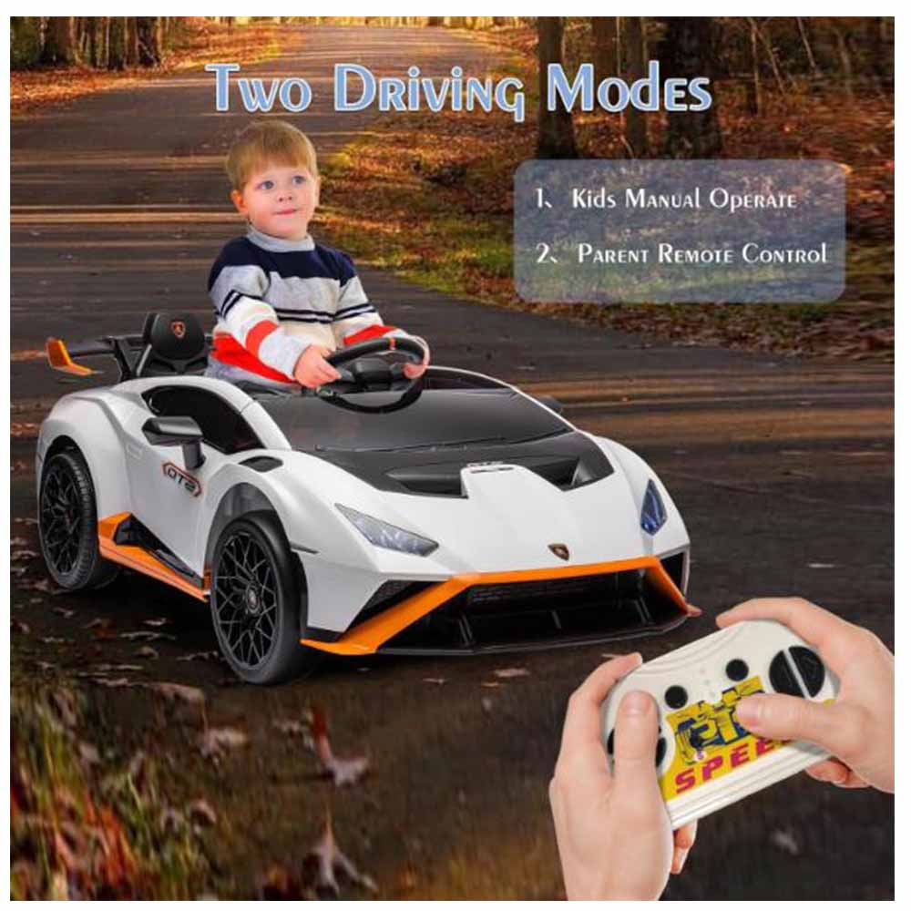 VIP STARS - Lamborghini Electric Car, White