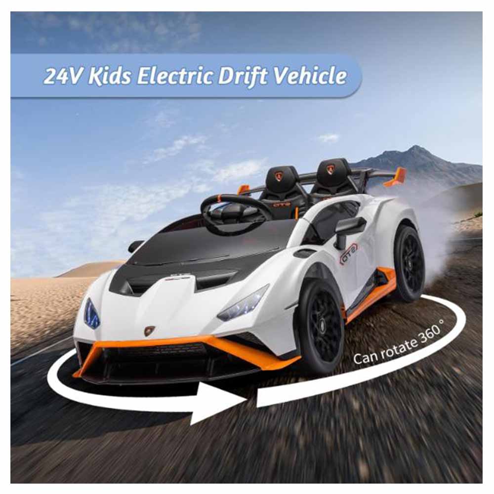 VIP STARS - Lamborghini Electric Car, White
