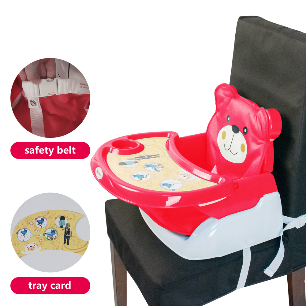 Bebesitos - 3-In-1 Foldable Highchair With Removable Cushion - Pink