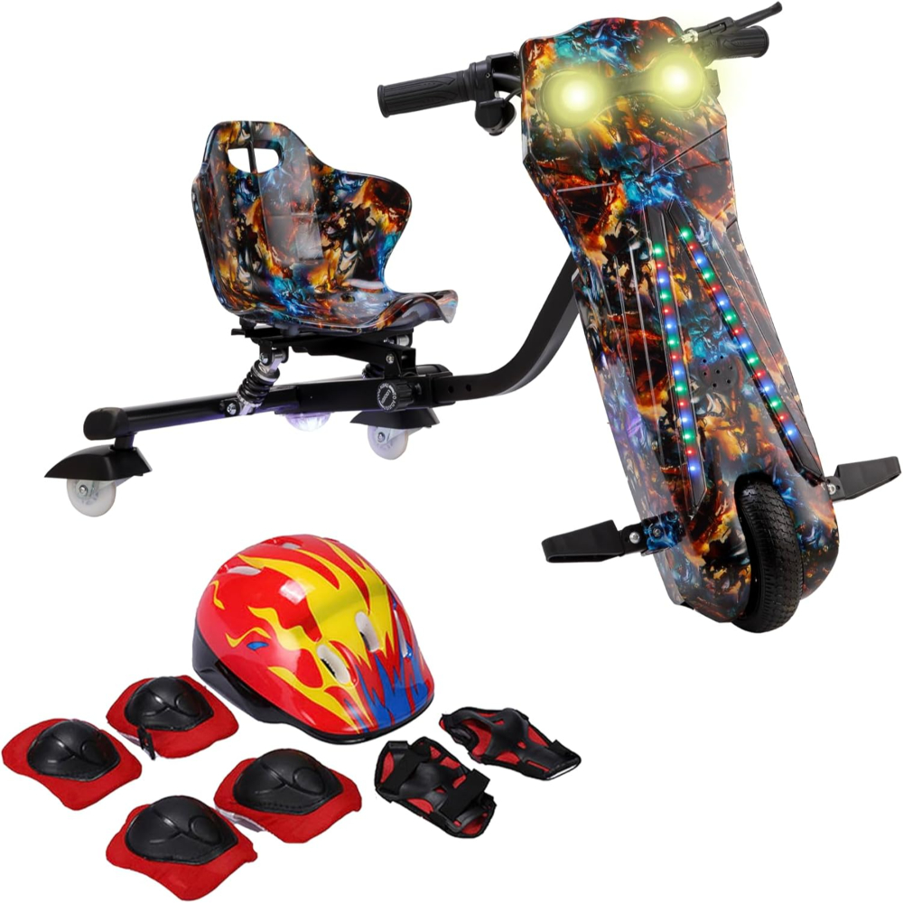 MyToys 360° 36V Electric Drift Scooter – Bluetooth Music, LED Lights, High-Speed Fun for Kids & Adults