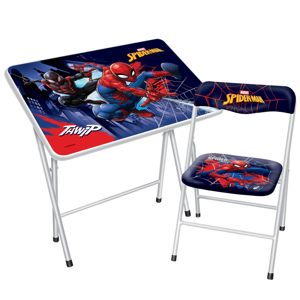 Spiderman Folding Table & Chair Set Babystore.ae