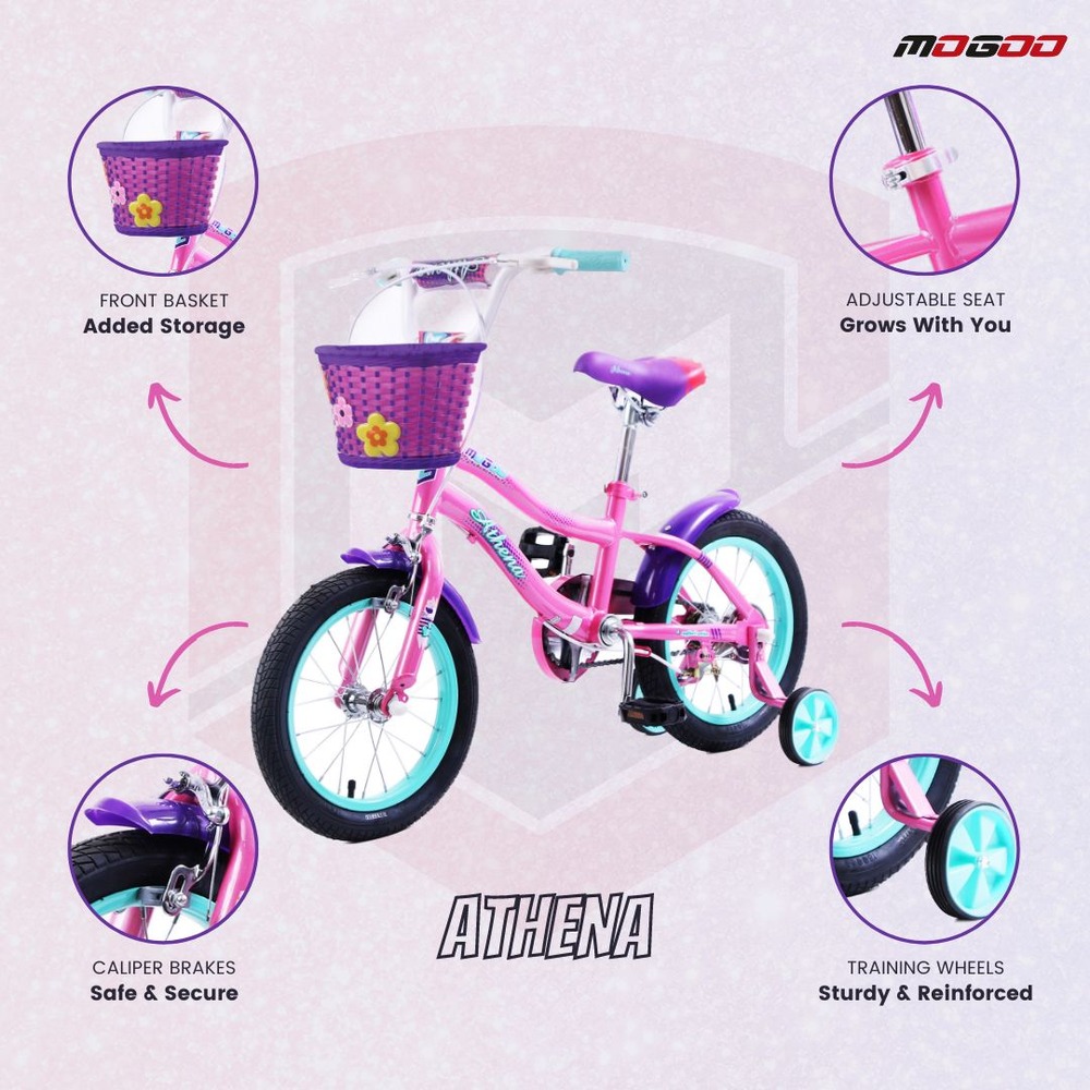 Mogoo - Athena Kids Bicycle - 12 Inch - Pink
