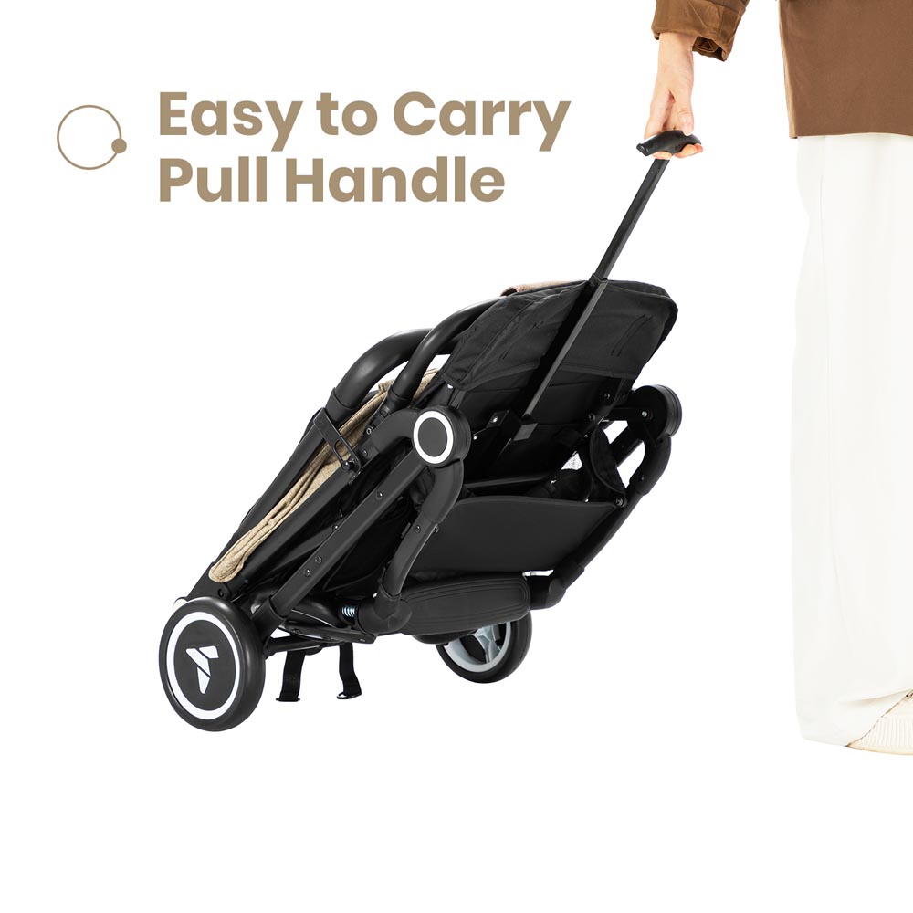 Teknum - Travel Cabin Stroller with Coffee Cup Holder - Ivory