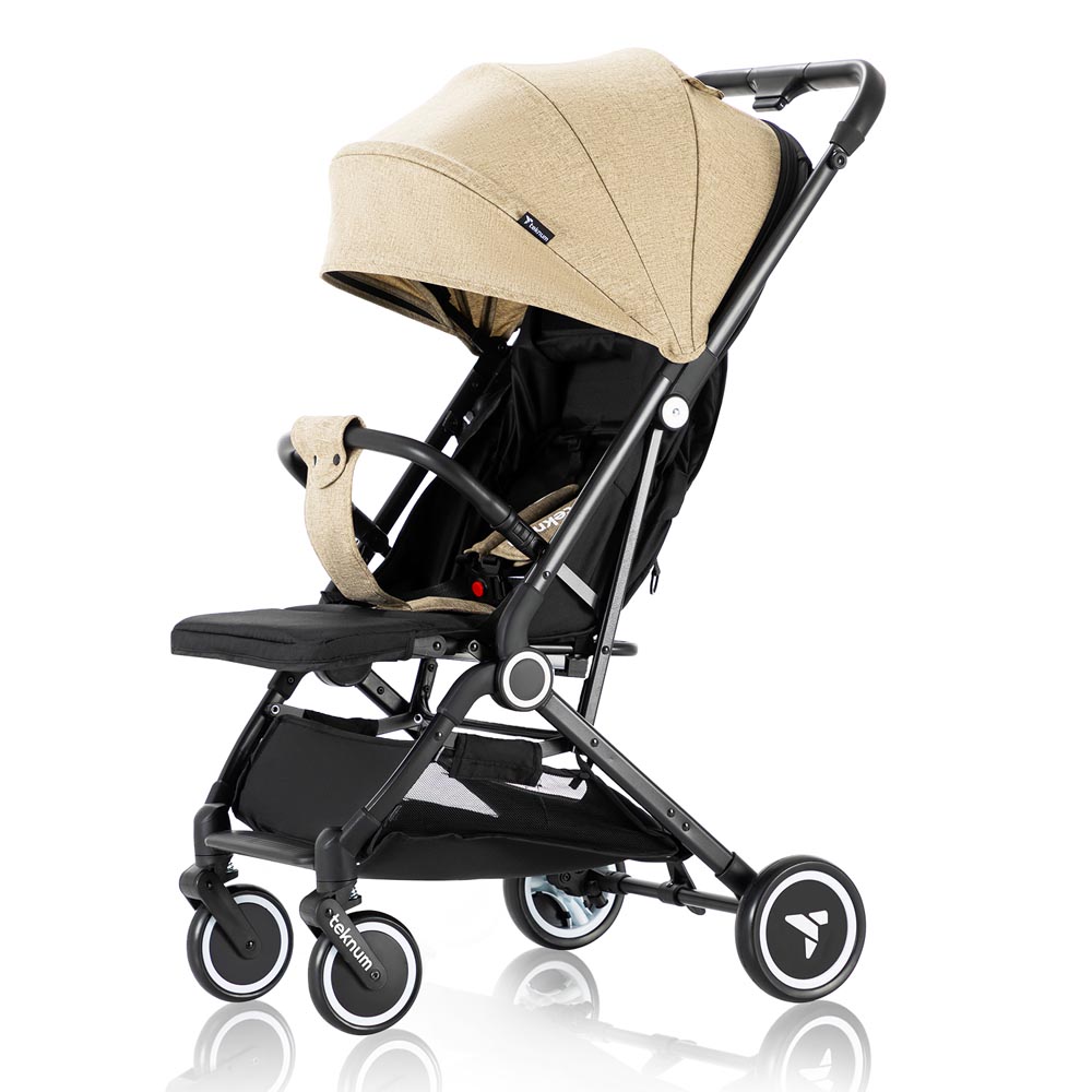 Teknum - Travel Cabin Stroller with Coffee Cup Holder - Ivory