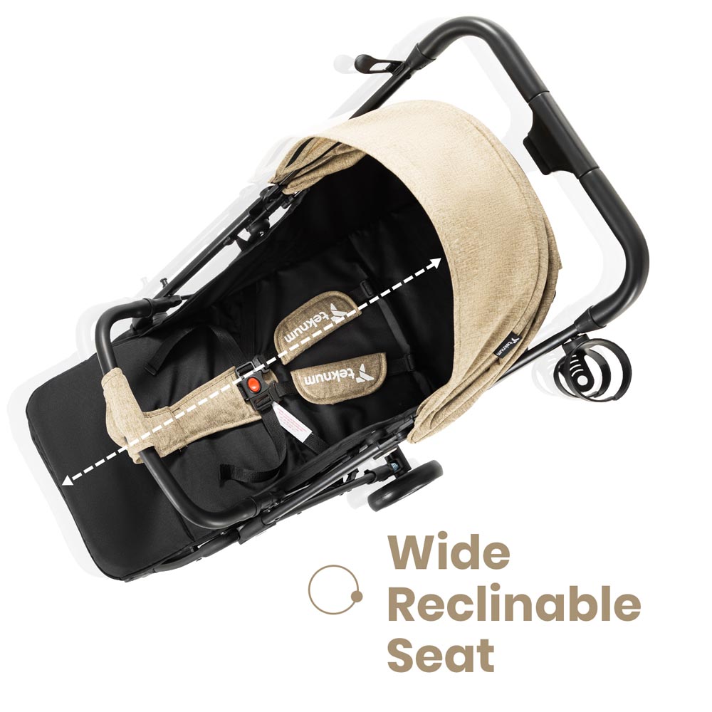 Teknum - Travel Cabin Stroller with Coffee Cup Holder - Ivory