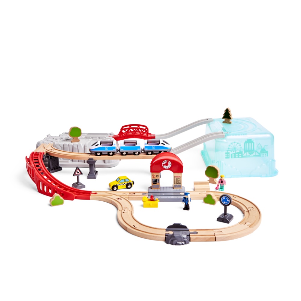 Hape - City Train Bucket Railway Set - 48 Pieces