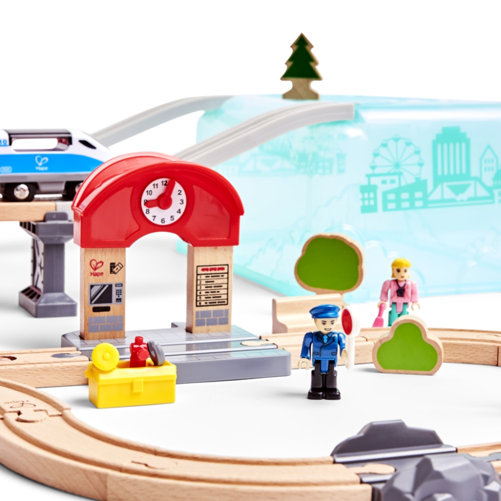 Hape - City Train Bucket Railway Set - 48 Pieces
