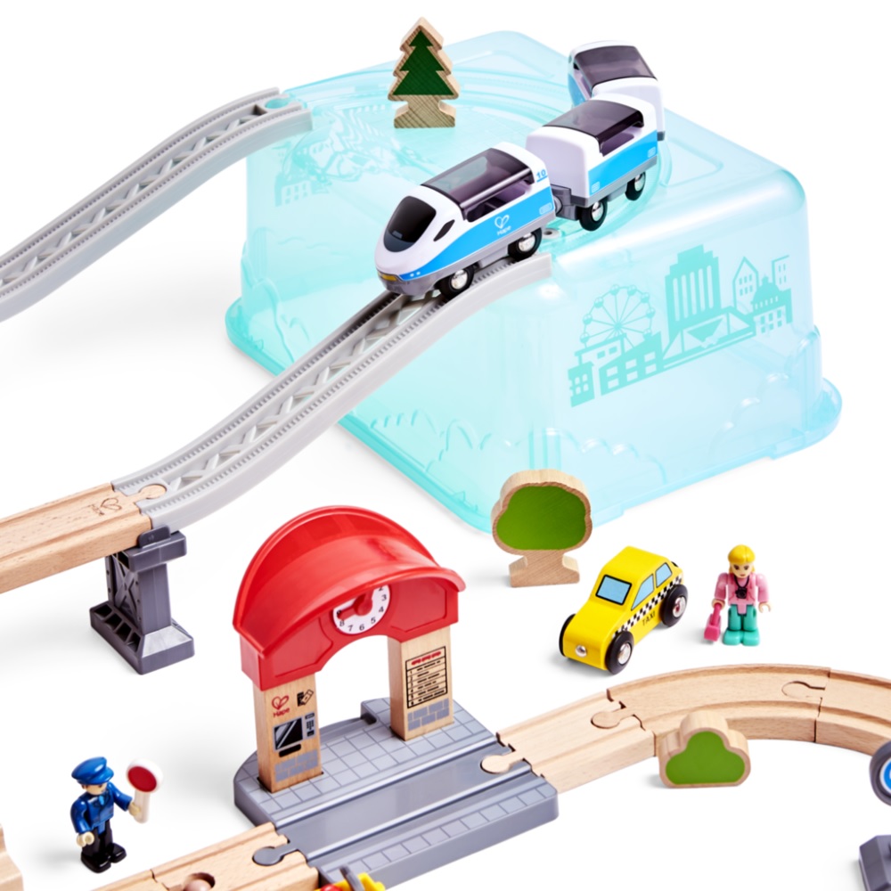Hape - City Train Bucket Railway Set - 48 Pieces
