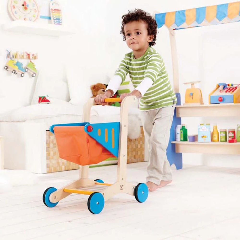 Hape Wooden Shopping Cart Play Set
