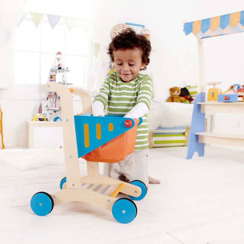 Hape Wooden Shopping Cart Play Set