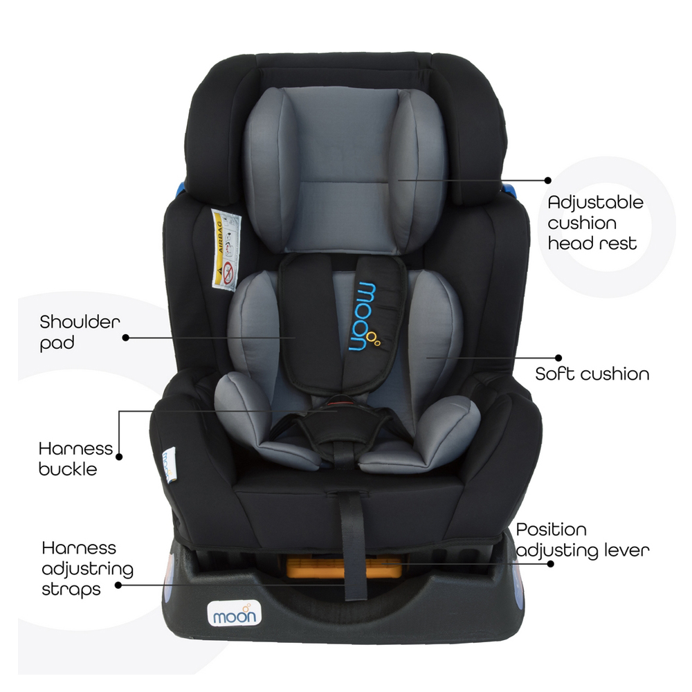 Moon - Sumo Baby/Infant Car Seat 0-6 Years Upto 25 Kg Black