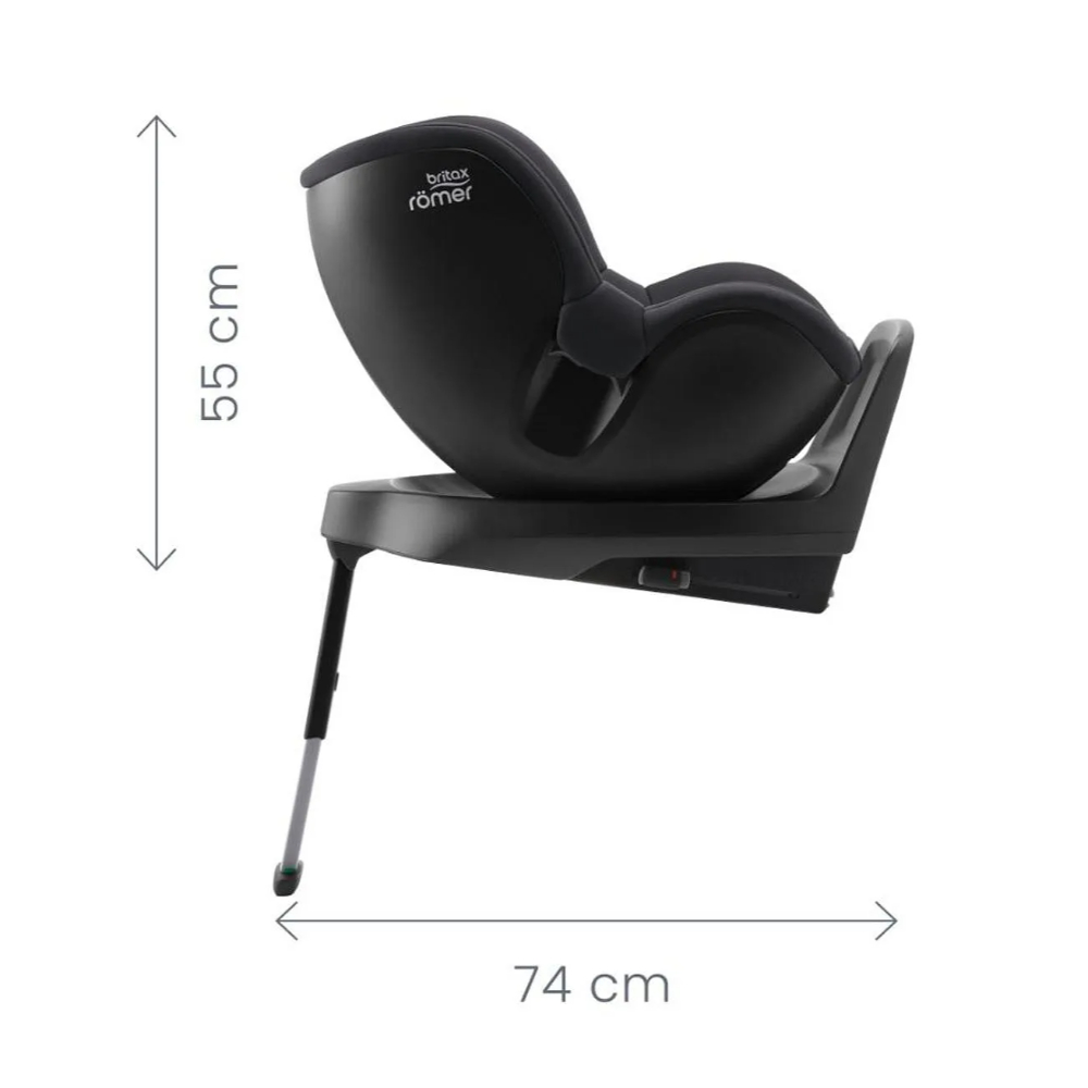 Britax Romer - Dualfix M Plus Carseat With 360 Degree Rotation, Capacity Upto 20 Kg, 3 Months - 4 years - Space Black