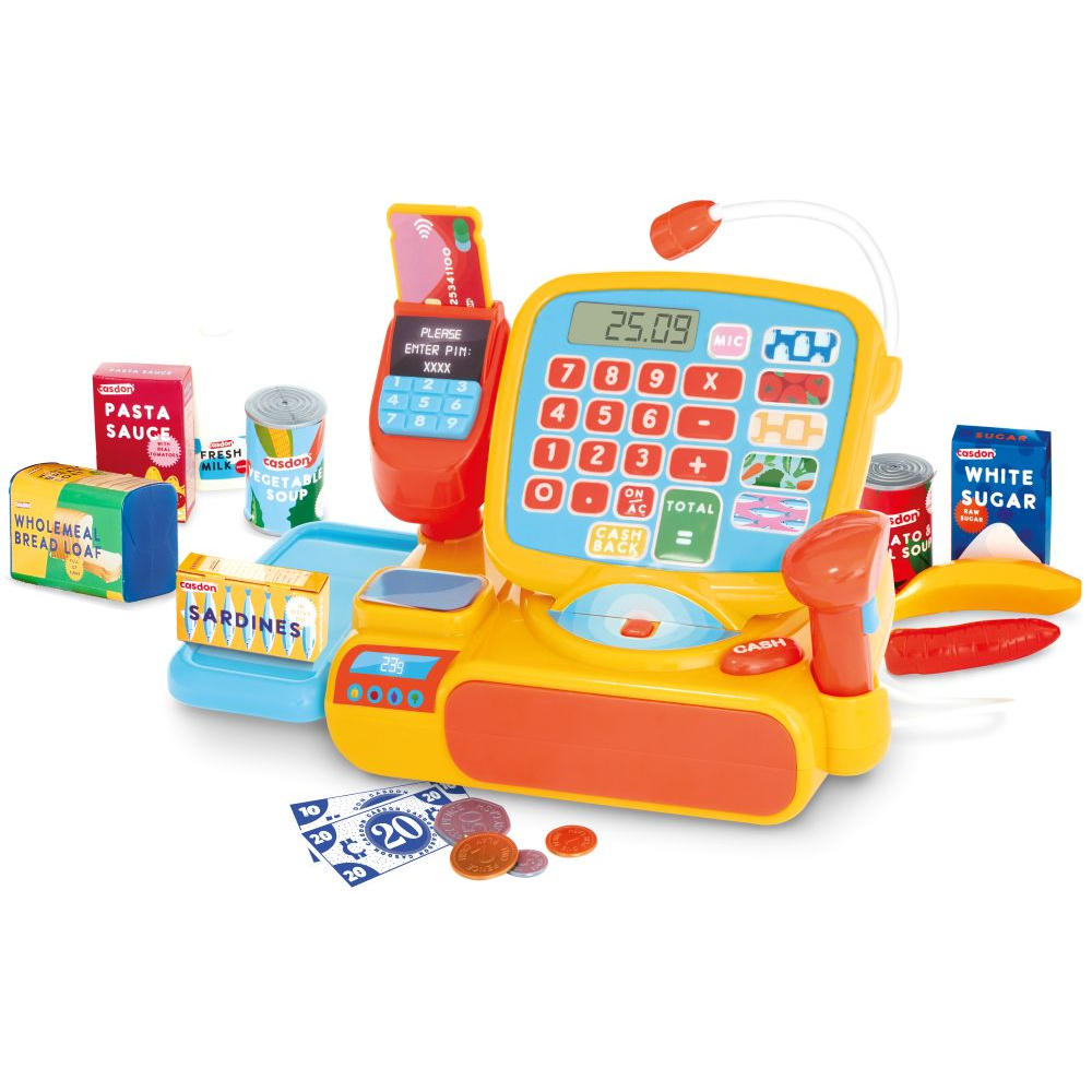 Casdon - Cash Register Toy with Calculator & Accessories for Kids 3+