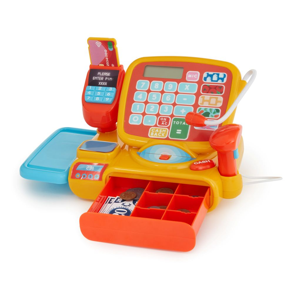 Casdon - Cash Register Toy with Calculator & Accessories for Kids 3+