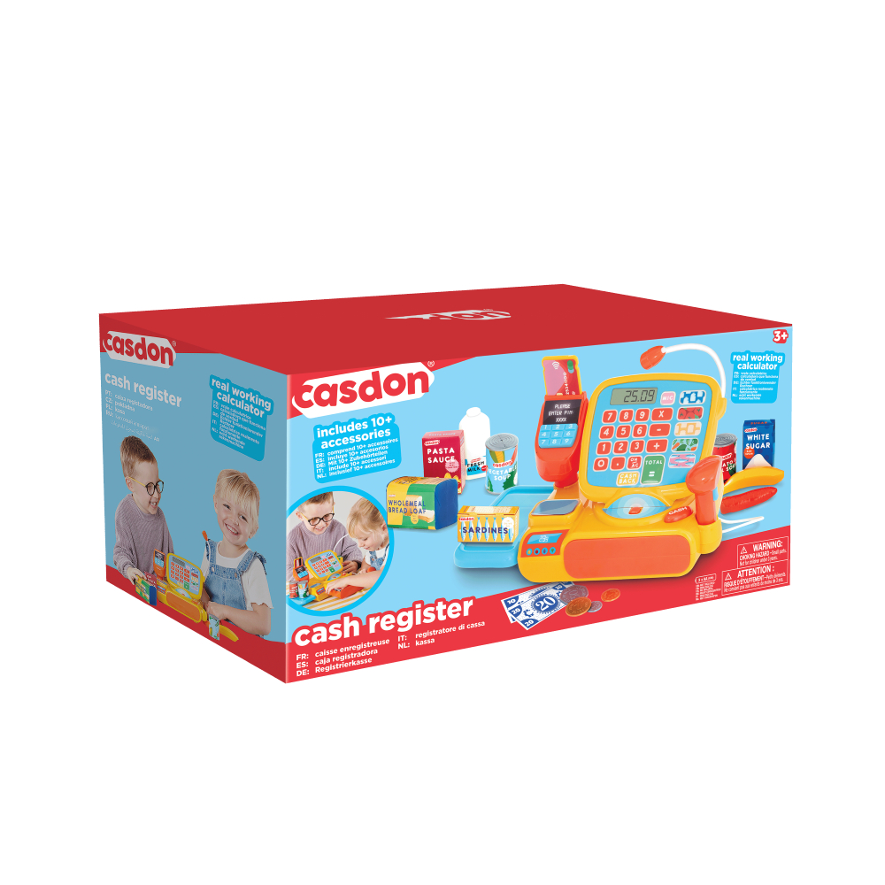 Casdon - Cash Register Toy with Calculator & Accessories for Kids 3+