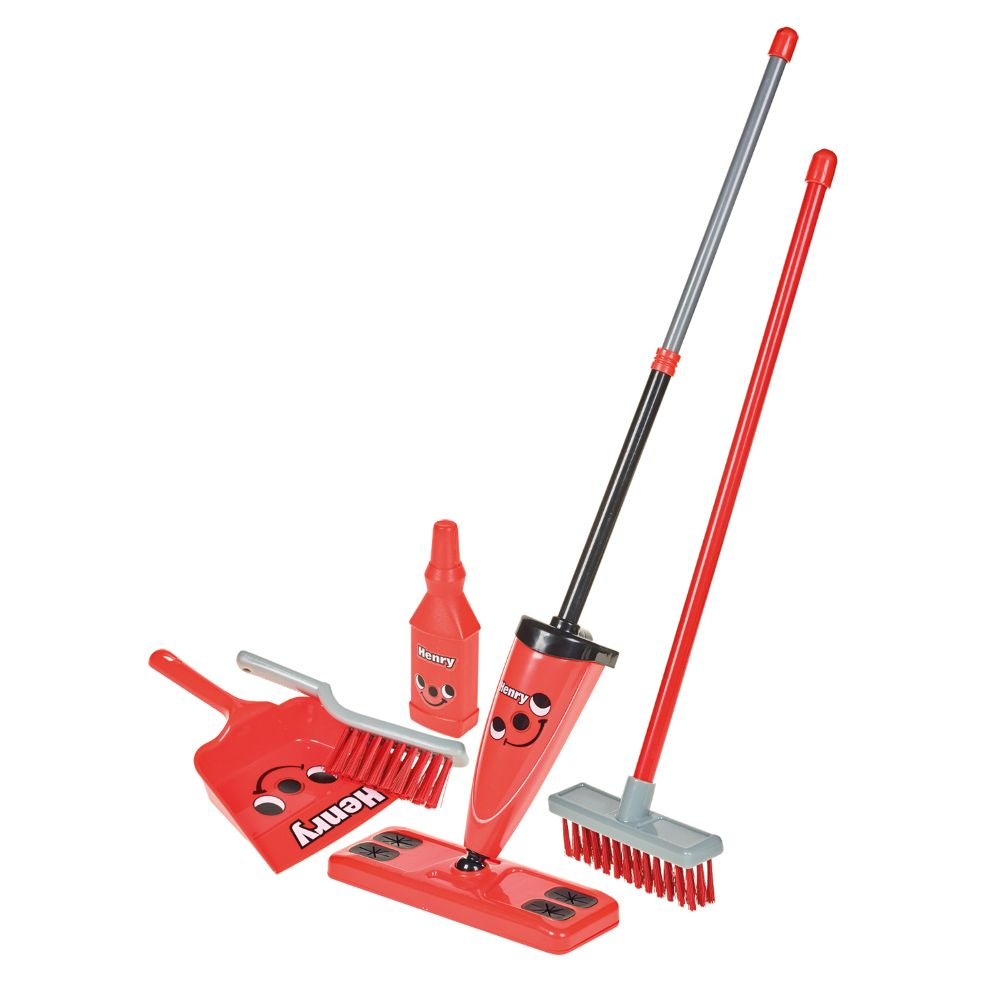 Casdon - Henry Cleaning Trolley Toy Set - Red, 3+