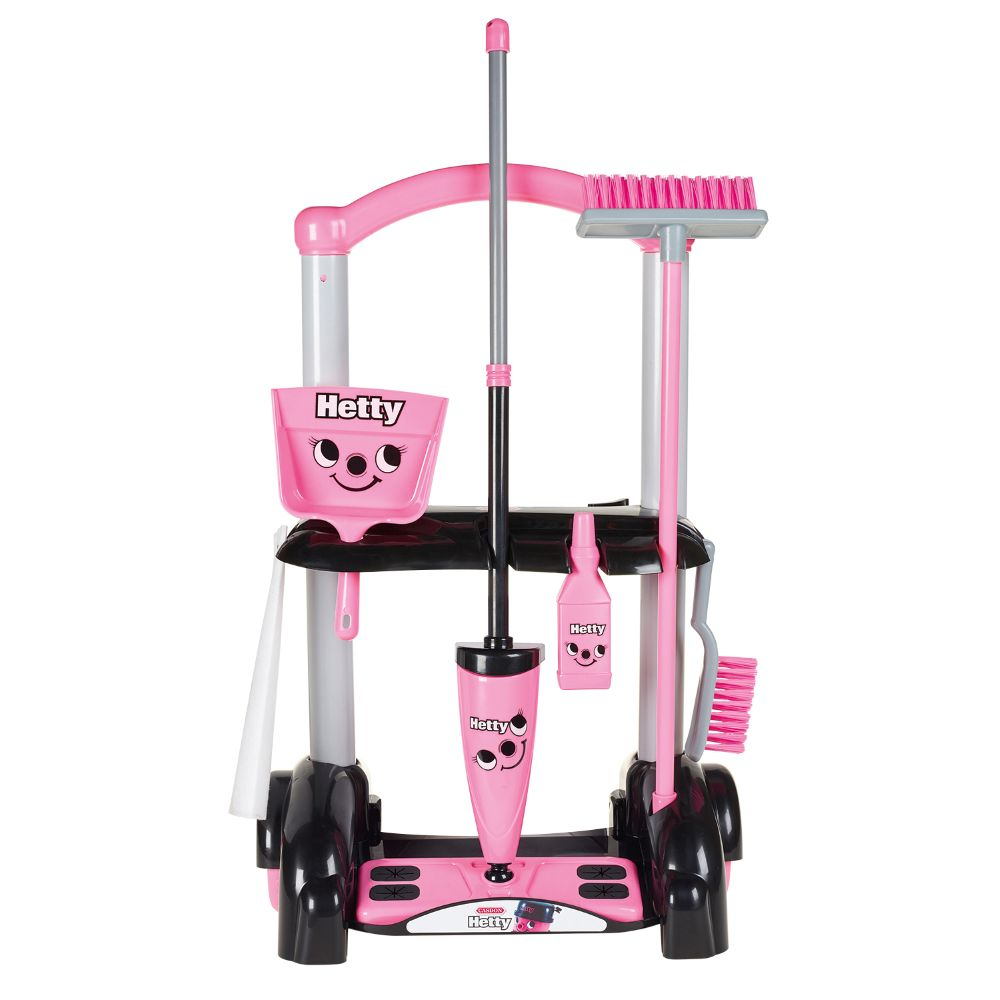 Casdon - Hetty cleaning trolley, for Kids, 3+ - Pink