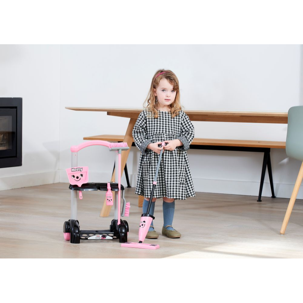 Casdon - Hetty cleaning trolley, for Kids, 3+ - Pink