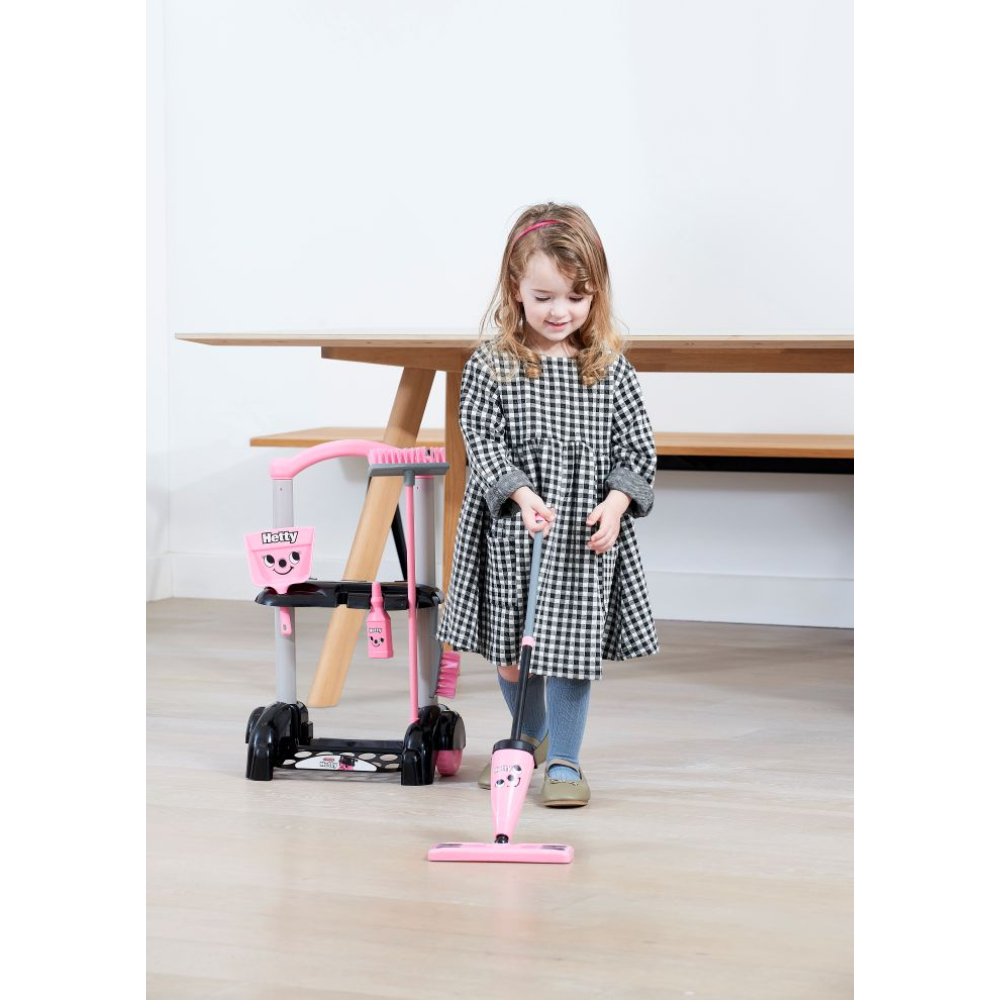 Casdon - Hetty cleaning trolley, for Kids, 3+ - Pink