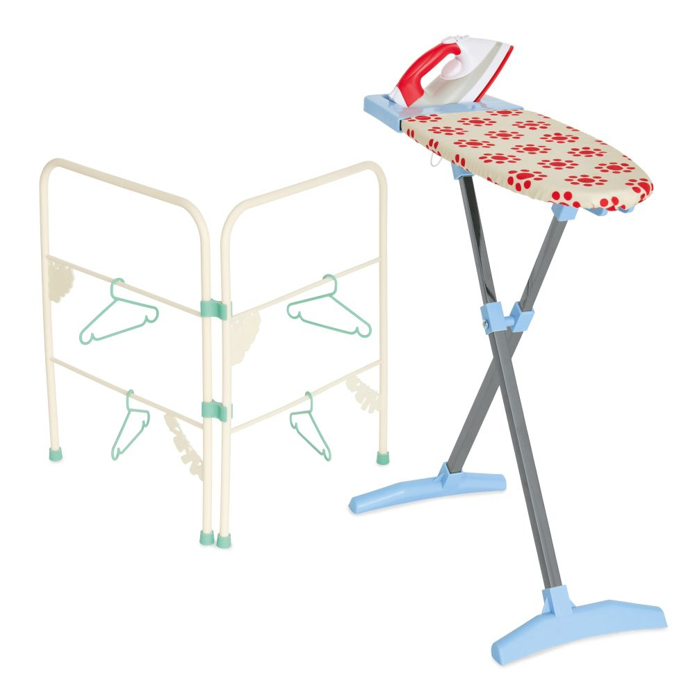 Casdon - Ironing Set Toy: Iron, board, airer, and hangers, 3+