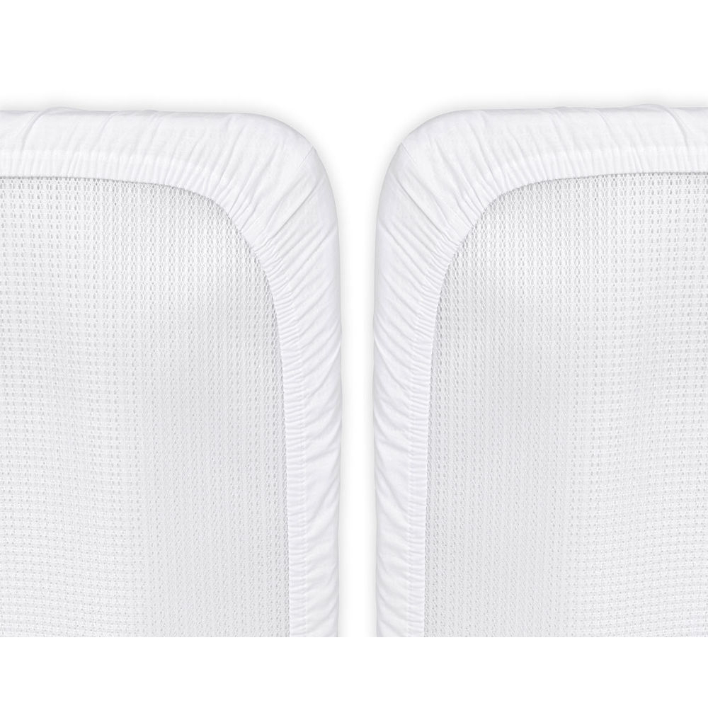 Nini Baby 3-Piece Bassinet Bedding Set, Soft Cotton, Fits Bassinet Up to 50x80 cm, Royal White
