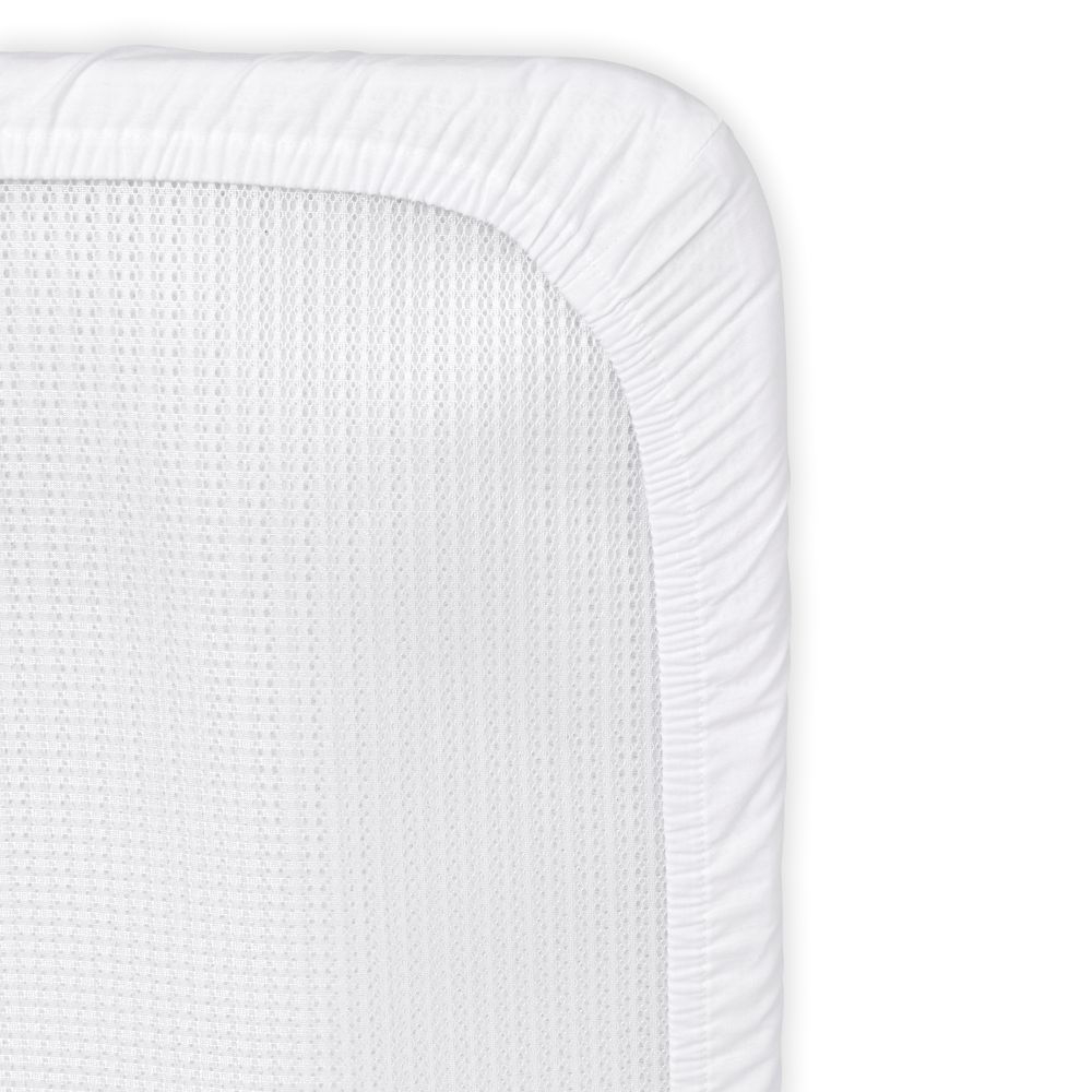 Nini Baby 3-Piece Bassinet Bedding Set, Soft Cotton, Fits Bassinet Up to 50x80 cm, Royal White